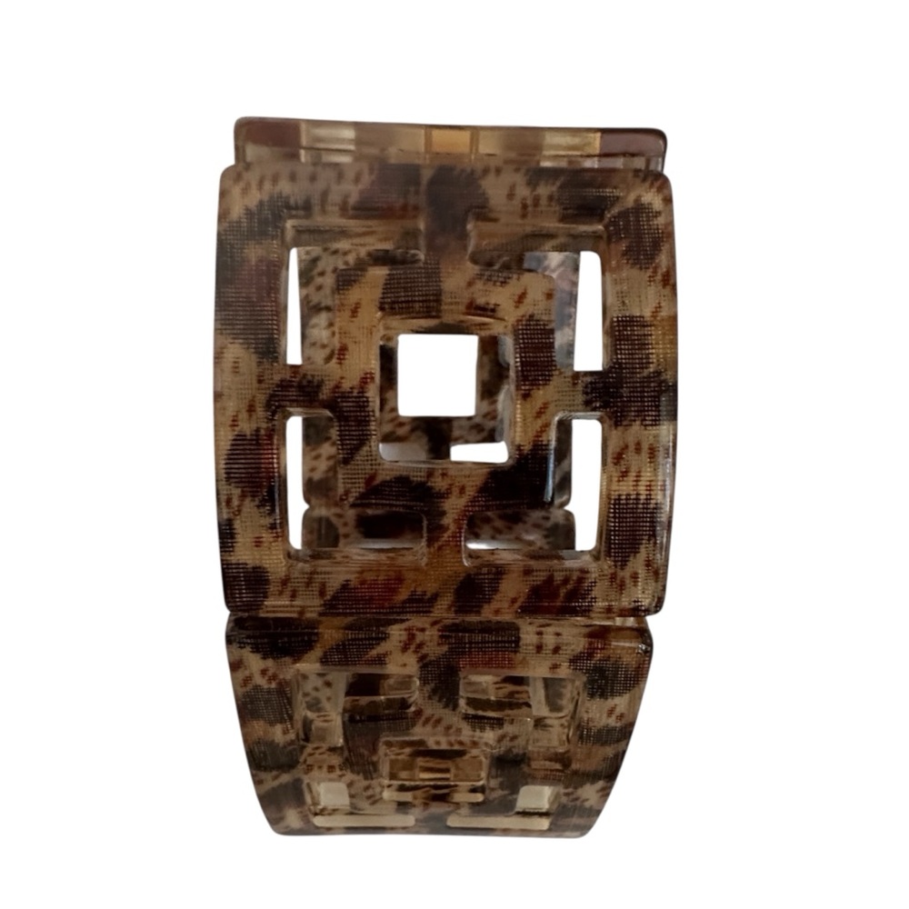 Faux Tortoise Shell Pattern Stretch Bracelet